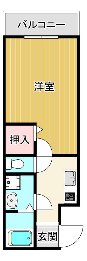 フジパレス浜寺ノースIII番館(1K/2階)の間取り写真