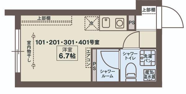 COCOFLAT武蔵小山II(ワンルーム/2階)の間取り写真