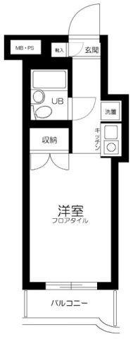 アーバンヒルズ西八王子第2(ワンルーム/1階)の間取り写真
