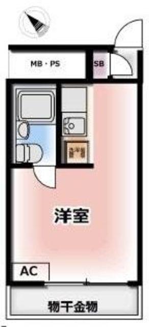 美和プラザ富士見ヶ丘(1K/2階)の間取り写真
