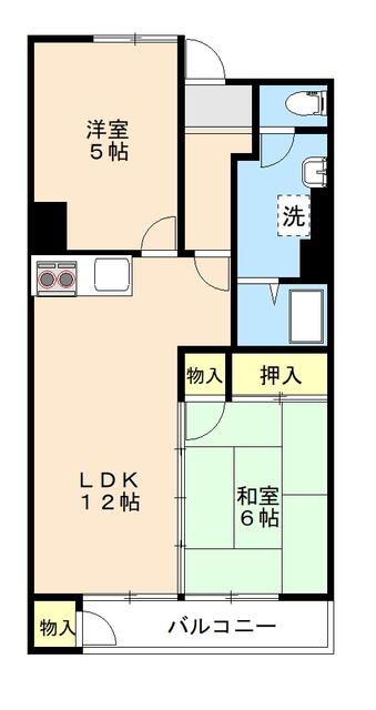 ダイユーマンション(2LDK/2階)の間取り写真
