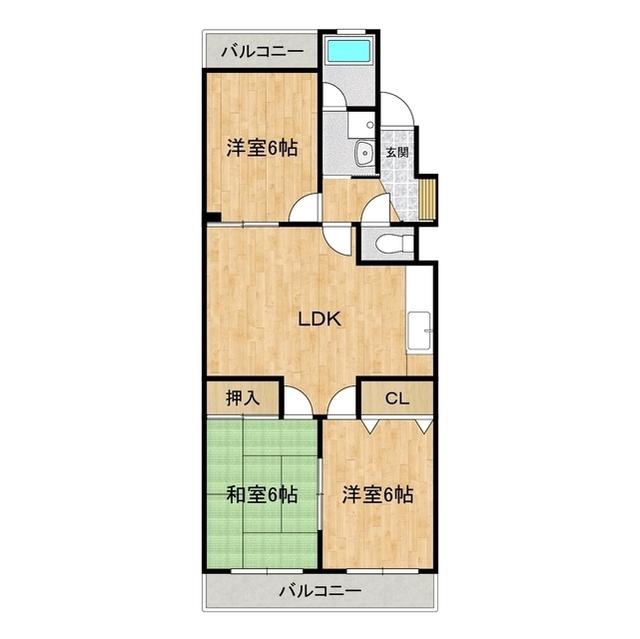 KURA(3LDK/1階)の間取り写真