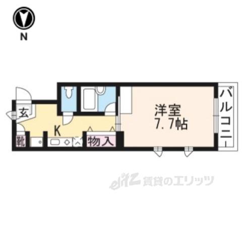 コンフォール中川(1K/1階)の間取り写真