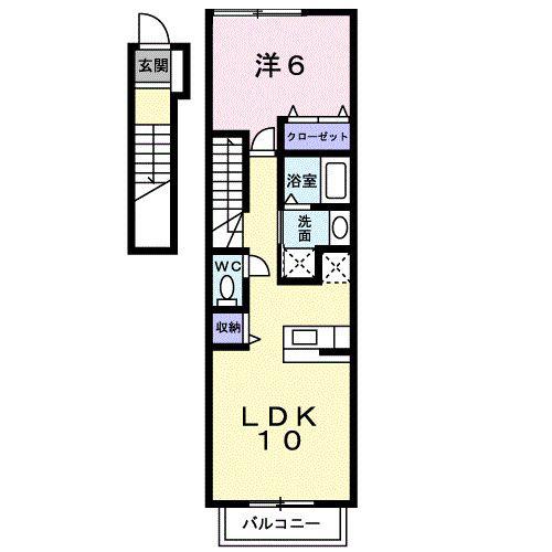 プレラグーナ(1LDK/2階)の間取り写真