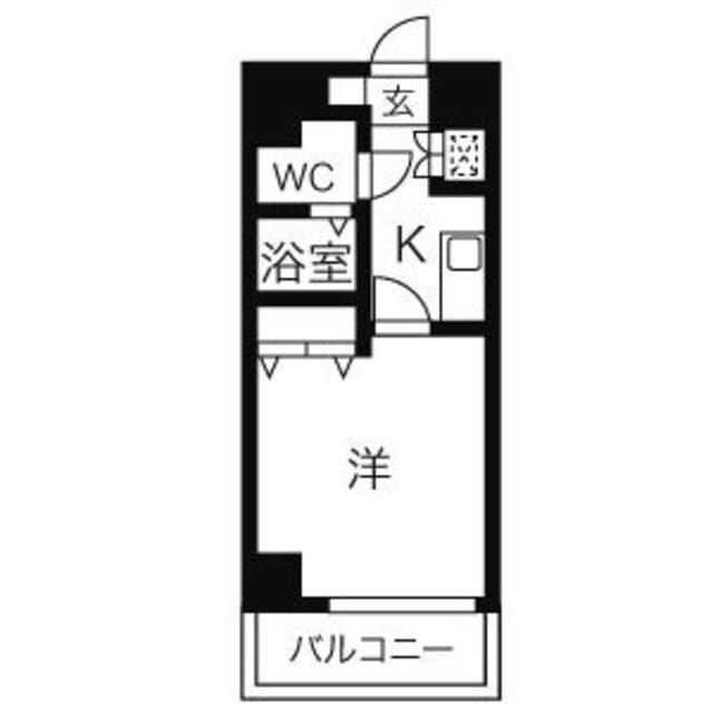 リベール名駅南(1K/5階)の間取り写真