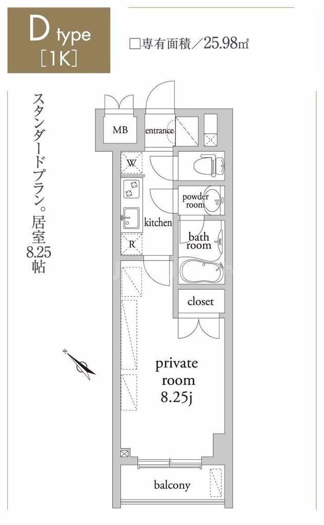 アーベイン常盤台(1K/3階)の間取り写真