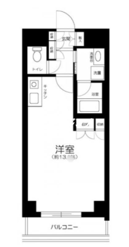 T S GARDEN 六郷土手(ワンルーム/2階)の間取り写真