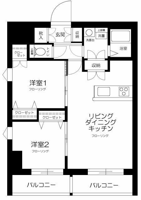 ROXIS日暮里 ロクシス日暮里(2LDK/9階)の間取り写真