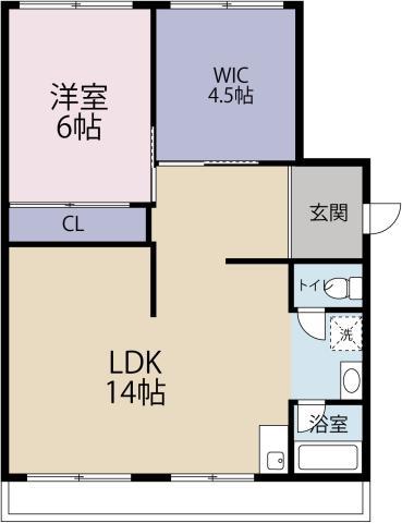 グリーンプラザ1(1SLDK/4階)の間取り写真