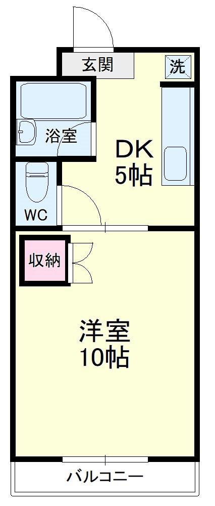 クラストピア(1DK/3階)の間取り写真