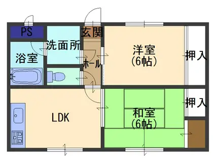 第9中村マンション(2DK/3階)の間取り写真
