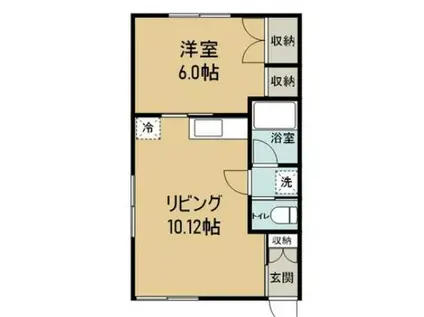 フラワーランド(1LDK/2階)の間取り写真