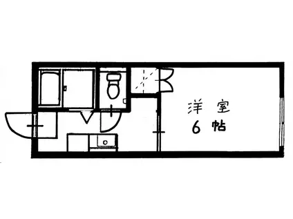 茅ヶ崎グリーンハイツA(1K/2階)の間取り写真