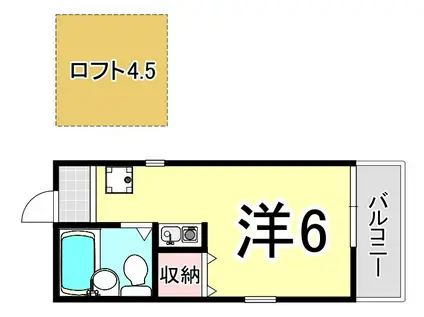 プチグレイス塚口本町 弐番館(1K/1階)の間取り写真