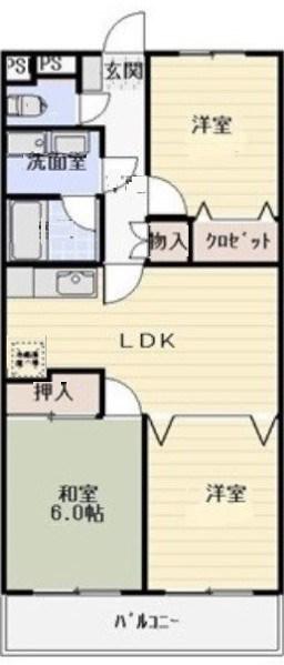 ヴィーヴルI(3LDK/3階)の間取り写真