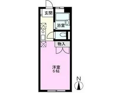 東武伊勢崎線 北越谷駅 徒歩11分 2階建 築29年(ワンルーム/1階)の間取り写真