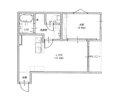 コンフォールモロエ A(1LDK/2階)の間取り写真