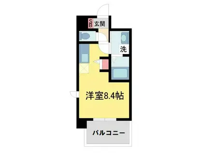 ONLYONE川西小花(1K/7階)の間取り写真