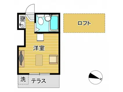 サンわらびハイム(ワンルーム/1階)の間取り写真