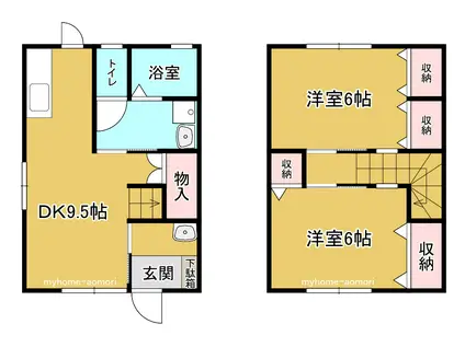 メゾン文月(2DK/1階)の間取り写真