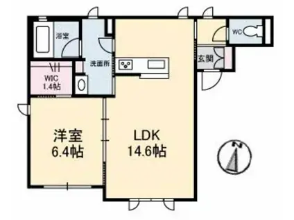 シャーメゾン パン ドゥ(1LDK/1階)の間取り写真