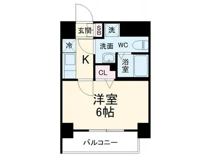 リヴシティ横濱インサイト(1K/4階)の間取り写真