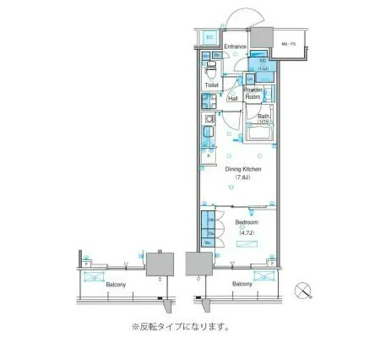 パークアクシス豊洲キャナル 12階階 間取り