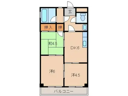 ヤマイチPLAZA東松江(3DK/3階)の間取り写真