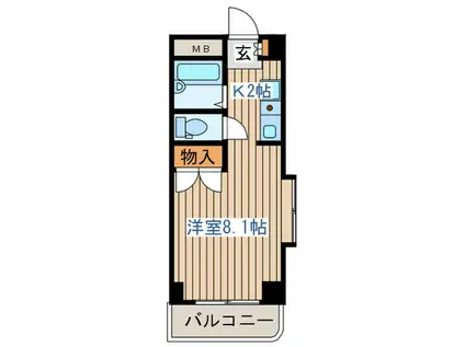 ハイツホワイトストーン(1K/3階)の間取り写真