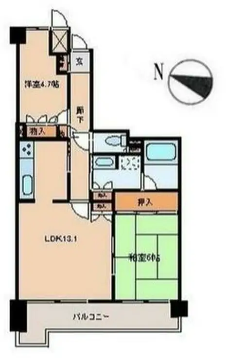 川口パークハウス 12階階 間取り