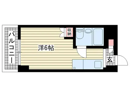 サニーパレス神陵台(ワンルーム/4階)の間取り写真