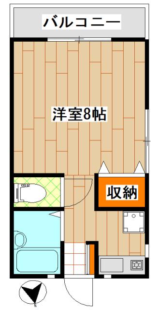 リバージュ宮前(1K/1階)の間取り写真