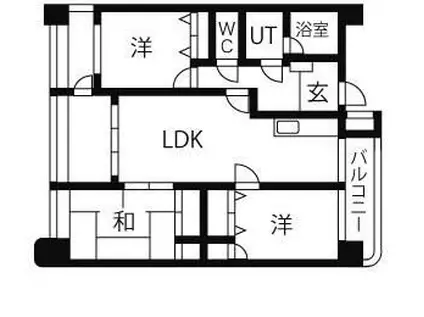 ドゥペールサンシャイン(3LDK/5階)の間取り写真