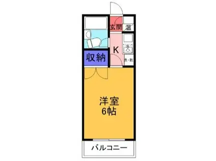 ヴェールヴィル(1K/3階)の間取り写真