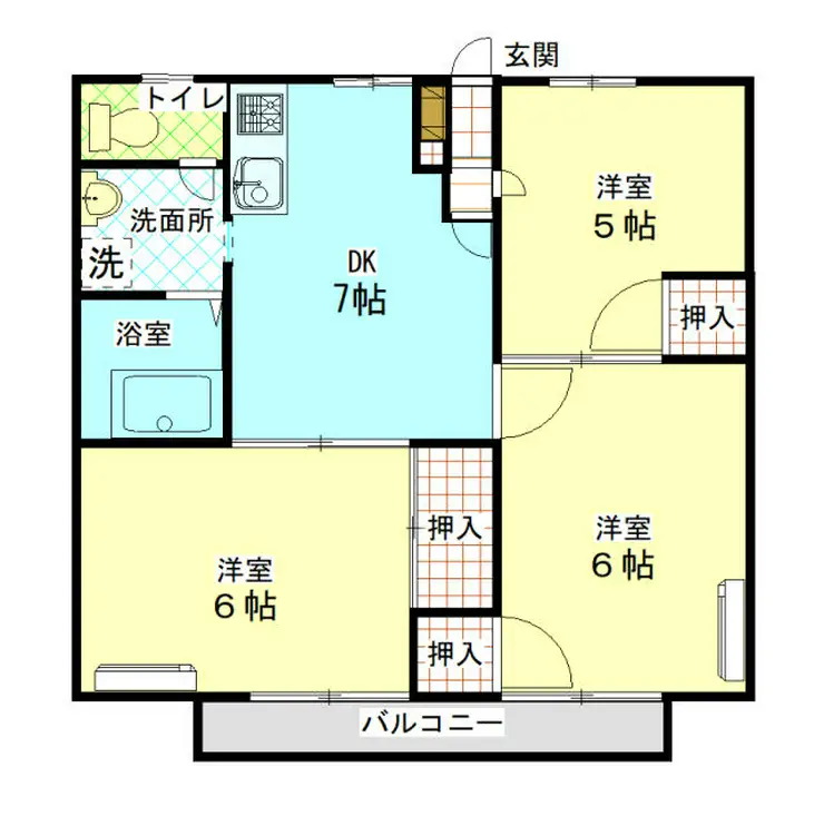 コーポ平和 1階階 間取り