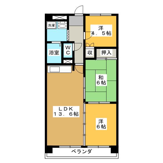 アン・ジュール(3LDK/1階)の間取り写真