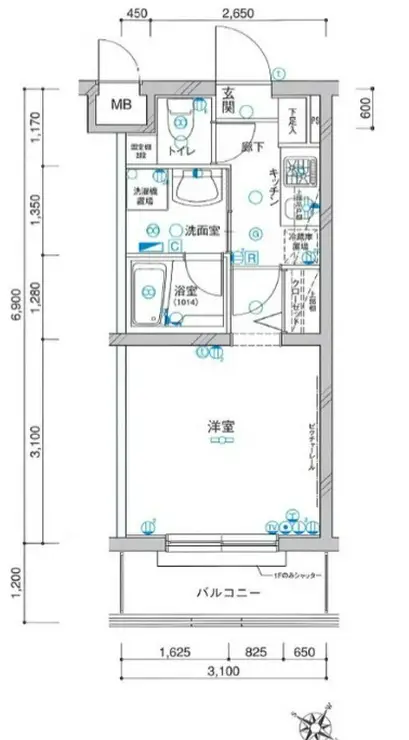 グリフォーネ横浜・岡野公園 4階階 間取り