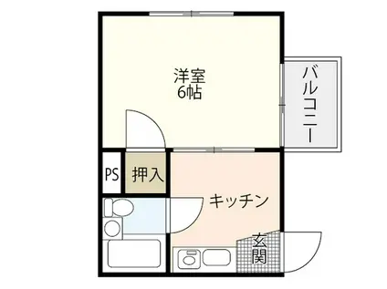 BRILLO竹屋(1K/4階)の間取り写真