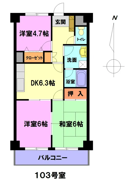 エスポワール川口 1階階 間取り