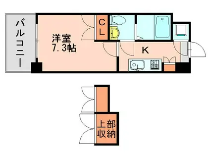 NO.81 AMARIGE CULB ORIENT BLD(1K/5階)の間取り写真