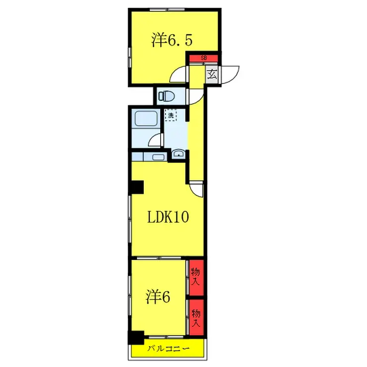 山久マンション塩野 2階階 間取り