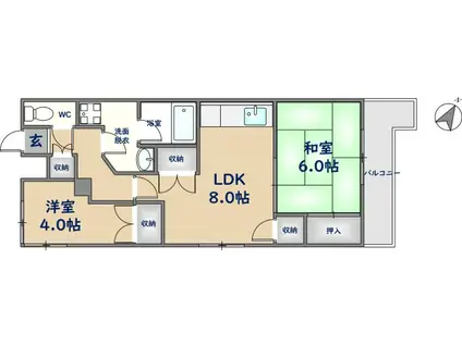 グラン・メゾン(2LDK/3階)の間取り写真