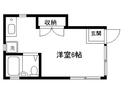 パルハウス東神奈川(ワンルーム/1階)の間取り写真