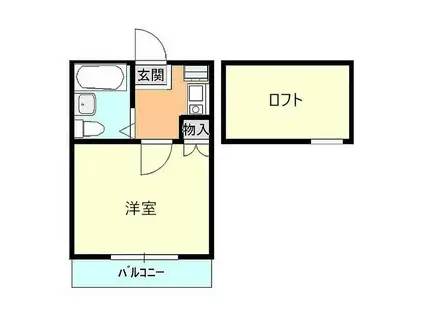 ベルメゾンNO41相模原(1K/1階)の間取り写真