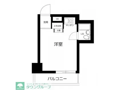 ライオンズマンション文京根津(ワンルーム/10階)の間取り写真