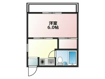 エスポワール多摩(1K/3階)の間取り写真