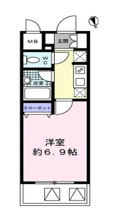 N’sコート139REX新橋 2階階 間取り