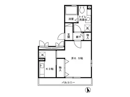ベルファミーユ(1K/3階)の間取り写真