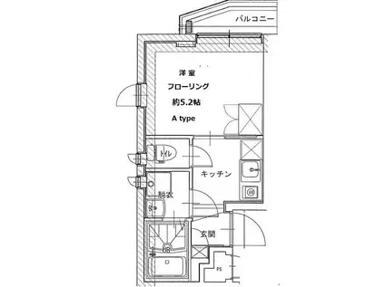 FAIR町屋レジデンス(1K/1階)の間取り写真
