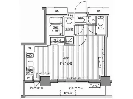 ヒューリックレジデンス茗荷谷(ワンルーム/3階)の間取り写真